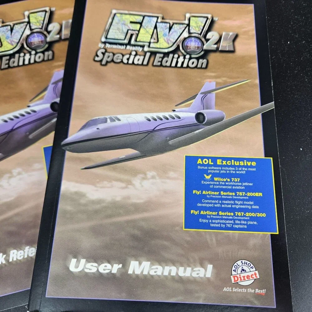 Fly 2K Flight Simulator Special Edition PC 4 CD Disc Airplane Manual Reference
